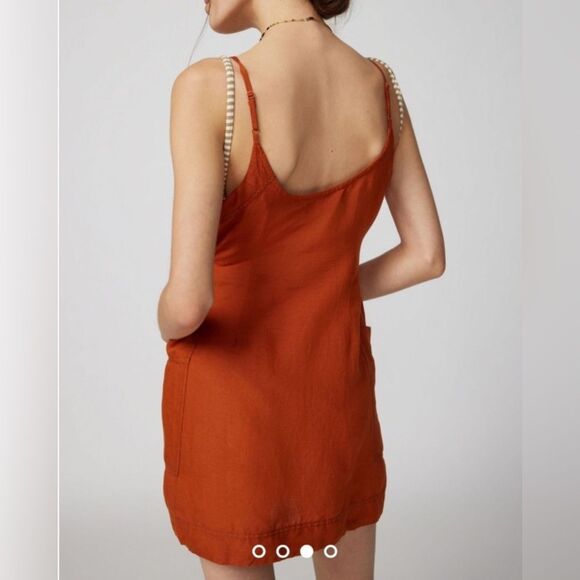 Urban Outfitters Wrap Me Up Linen Mini Dress - Picture 3 of 11